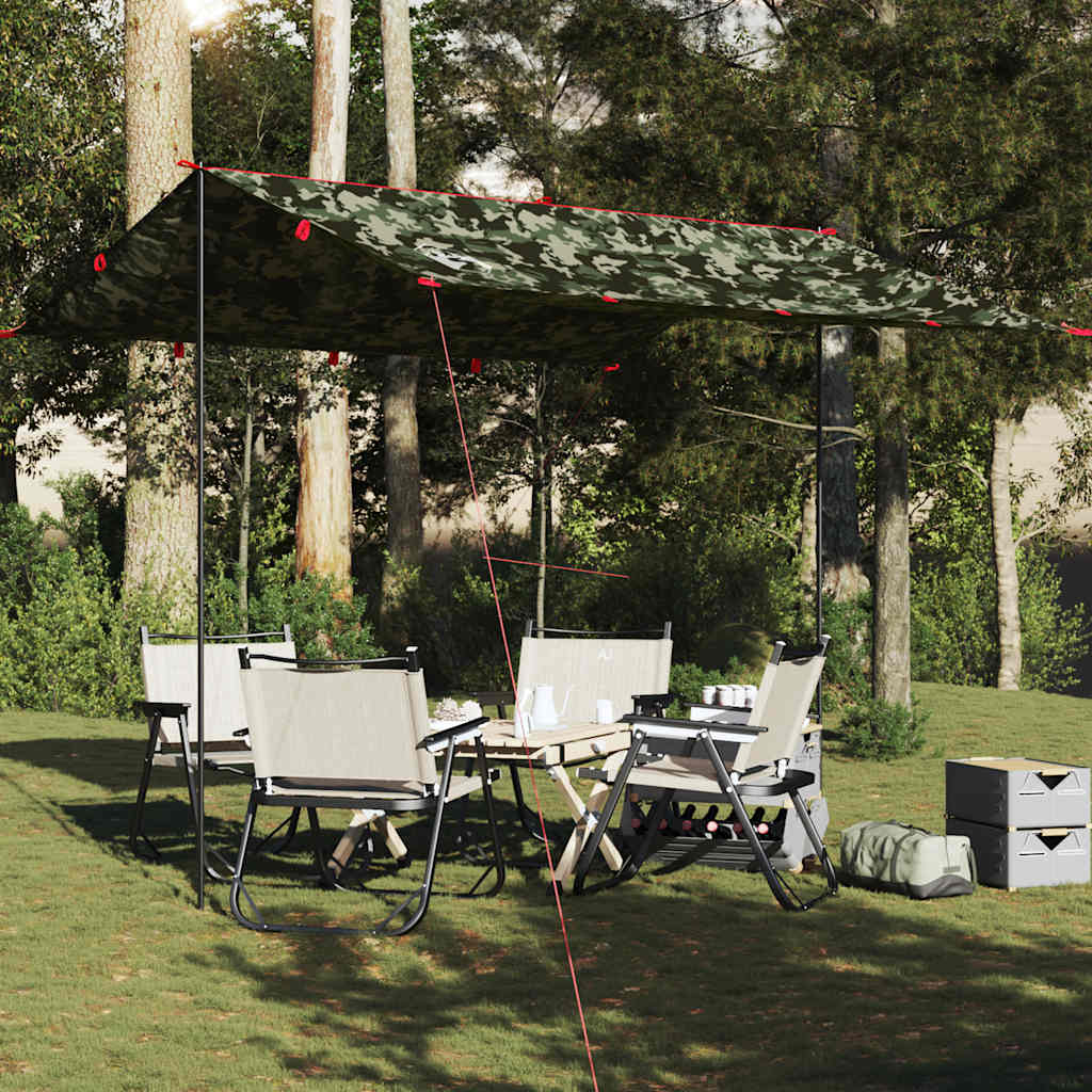 Μουσαμάς Κάμπινγκ Αδιάβροχος Καμουφλάζ 306x306 εκ.