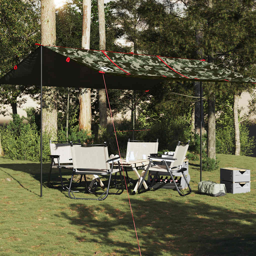 Μουσαμάς Κάμπινγκ Αδιάβροχος Καμουφλάζ 451x420 εκ.