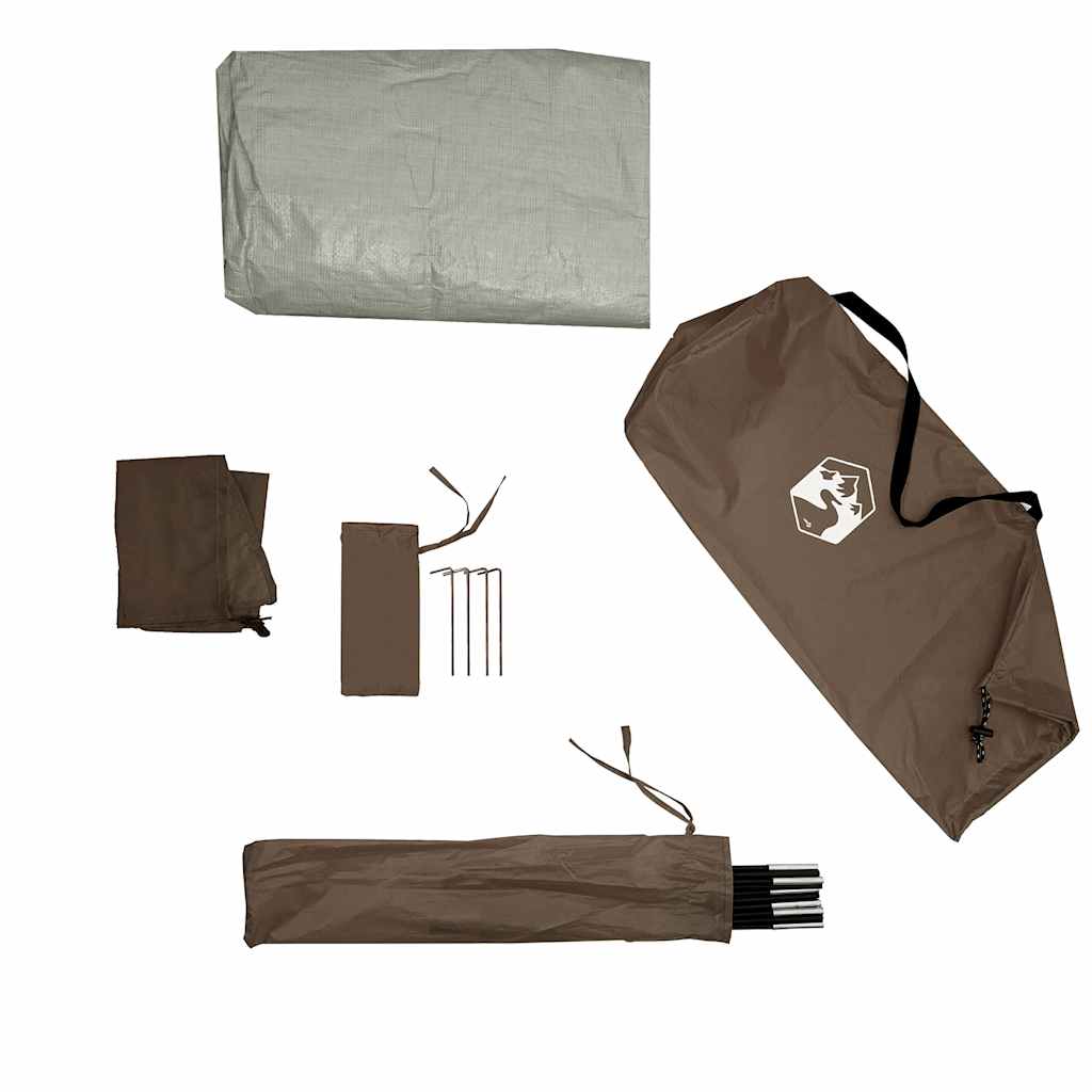 Σκηνή Κάμπινγκ με Θόλο 2 Ατόμων Αδιάβροχη Καφέ - Pakobazaar