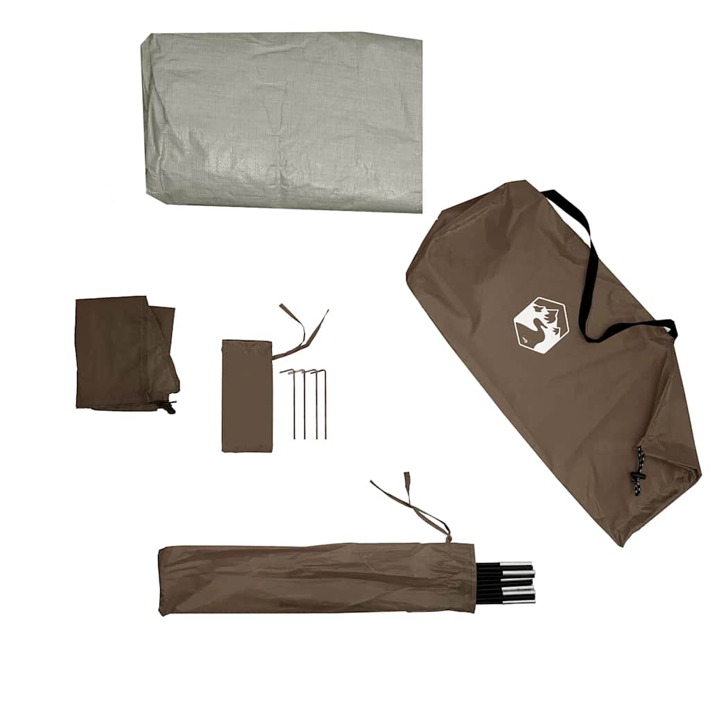 Σκηνή Κάμπινγκ με Θόλο 4 Ατόμων Αδιάβροχη Καφέ