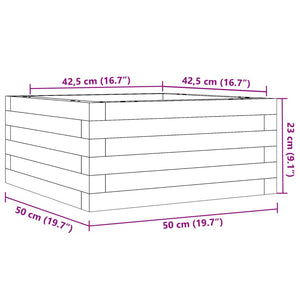 Ζαρντινιέρα Καφέ Κεριού 50x50x23 εκ. από Μασίφ Ξύλο Πεύκου