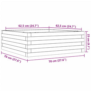Ζαρντινιέρα 70x70x23 εκ. από Μασίφ Ξύλο Πεύκου - Pakobazaar
