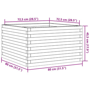 Ζαρντινιέρα Κήπου 80x80x45,5 εκ. από Εμποτισμένο Ξύλο Πεύκου