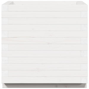 Ζαρντινιέρα Λευκή. 50x50x49,5 εκ από Μασίφ Ξύλο Πεύκου