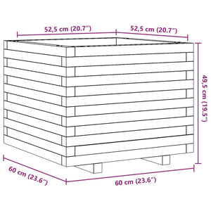 Ζαρντινιέρα Κήπου 60x60x49,5 εκ. από Μασίφ Ξύλο Ψευδοτσούγκας