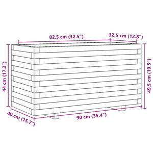 Ζαρντινιέρα Κήπου 90x40x49,5 εκ. από Εμποτισμένο Ξύλο Πεύκου