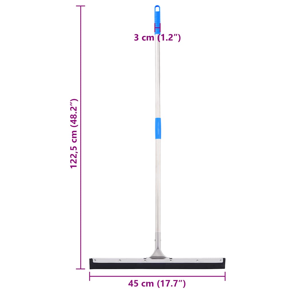Κεφαλή Σκουπίσματος Δαπέδου 45x122,5 εκ. Ατσάλι/Καουτσούκ