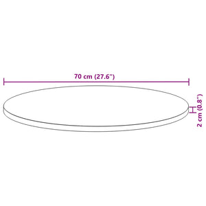 Επιφάνεια Τραπεζιού Στρογγυλή Ø70x2 εκ. από Μασίφ Ξύλο Ακακίας - Pakobazaar