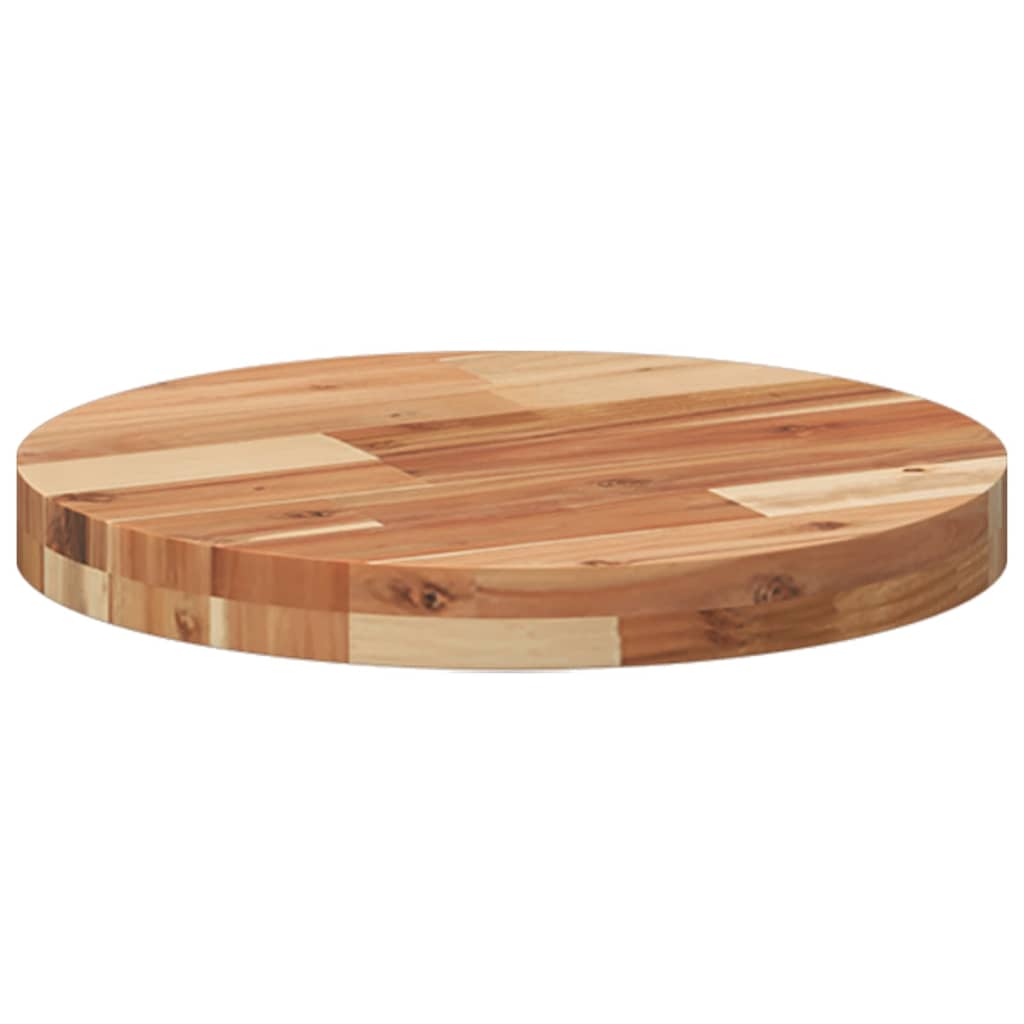Επιφάνεια Τραπεζιού Στρογγυλή Ø40x4 εκ. από Μασίφ Ξύλο Ακακίας