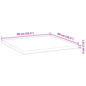 Επιφάνεια Τραπεζιού Τετράγωνη 90x90x4 εκ. Μασίφ Ξύλο Ακακίας