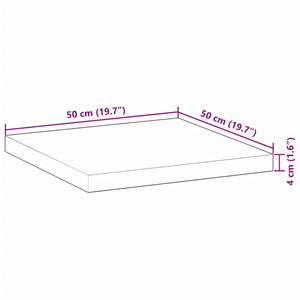 Επιφάνεια Τραπεζιού Τετράγωνη 50x50x4 εκ. Μασίφ Ξύλο Ακακίας