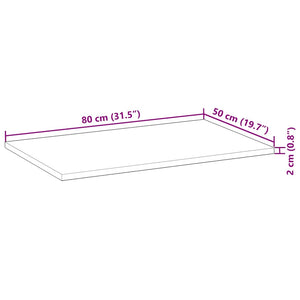 Επιφάνεια Γραφείου Ορθογώνια 80x50x2 εκ. Μασίφ Ξύλο Ακακίας - Pakobazaar
