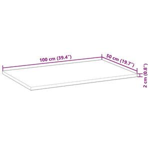 Επιφάνεια Γραφείου Ορθογώνια 100x50x2 εκ. Μασίφ Ξύλο Ακακίας