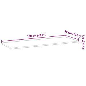 Επιφάνεια Γραφείου Ορθογώνια 120x50x2 εκ. Μασίφ Ξύλο Ακακίας