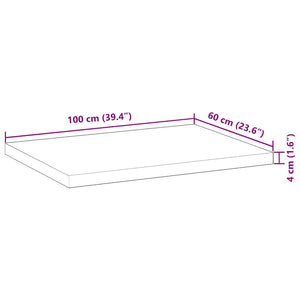 Επιφάνεια Γραφείου Ορθογώνια 100x60x4 εκ. Μασίφ Ξύλο Ακακίας - Pakobazaar