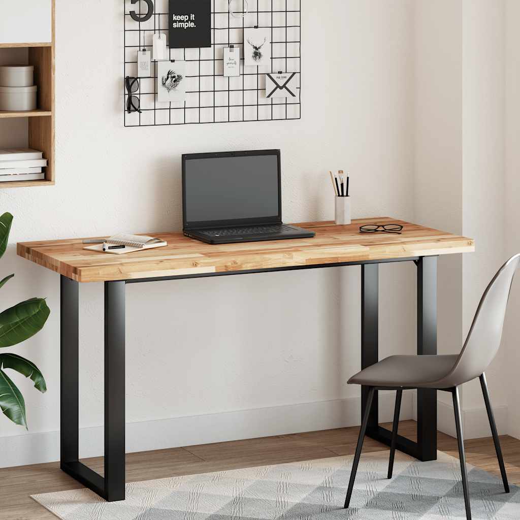 Επιφάνεια Γραφείου Ορθογώνια 140x60x4 εκ. Μασίφ Ξύλο Ακακίας - Pakobazaar