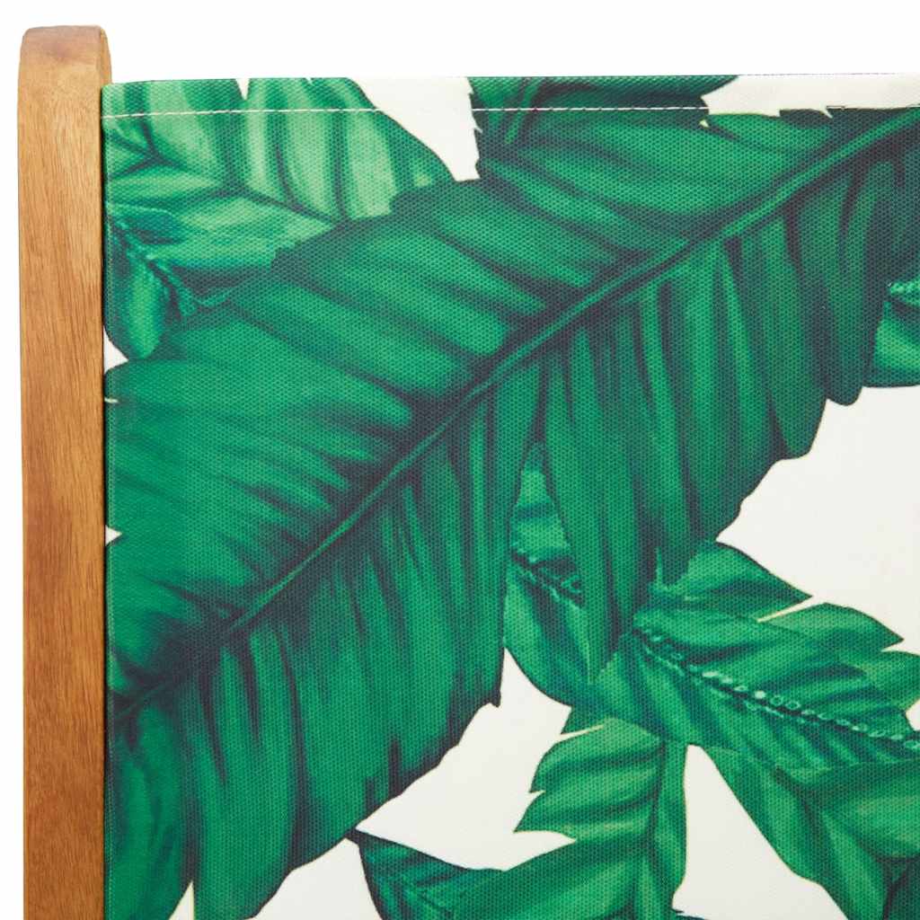 Σετ Τραπεζαρίας Κήπου 7 τεμ. Σχέδιο Φύλλων Ύφασμα/Μασίφ Πεύκου - Pakobazaar