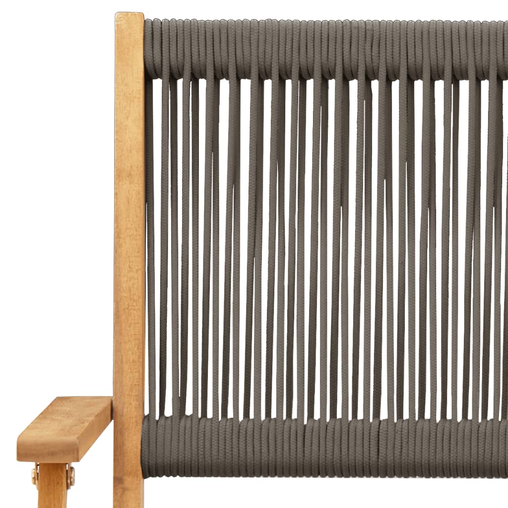 Σετ Επίπλων Bistro 3 τεμ.Γκρι Πολυπροπυλένιο/Μασίφ Ξύλο - Pakobazaar