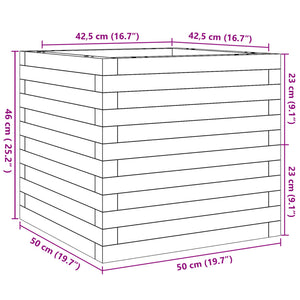 Ζαρντινιέρα 50x50x46 εκ. από Μασίφ Ξύλο Πεύκου