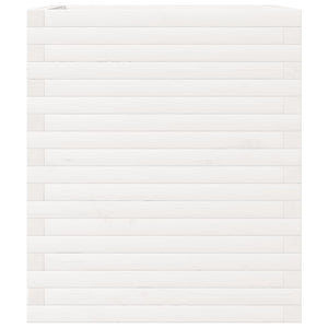 Ζαρντινιέρα Κήπου Λευκή 60x60x68,5 εκ. από Μασίφ Ξύλο Πεύκου