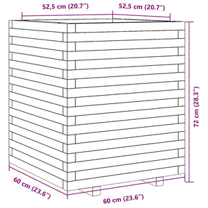 Ζαρντινιέρα 60x60x72 εκ. από Εμποτισμένο Ξύλο Πεύκου