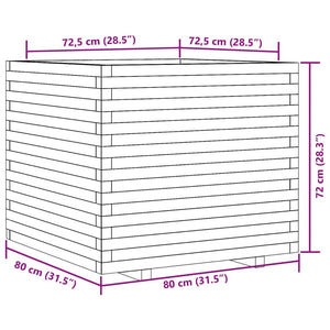 Ζαρντινιέρα Καφέ Κεριού 80x80x72 εκ. από Μασίφ Ξύλο Πεύκου