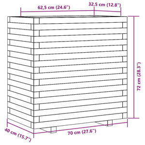 Ζαρντινιέρα 70x40x72 εκ. από Μασίφ Ξύλο Ψευδοτσούγκας