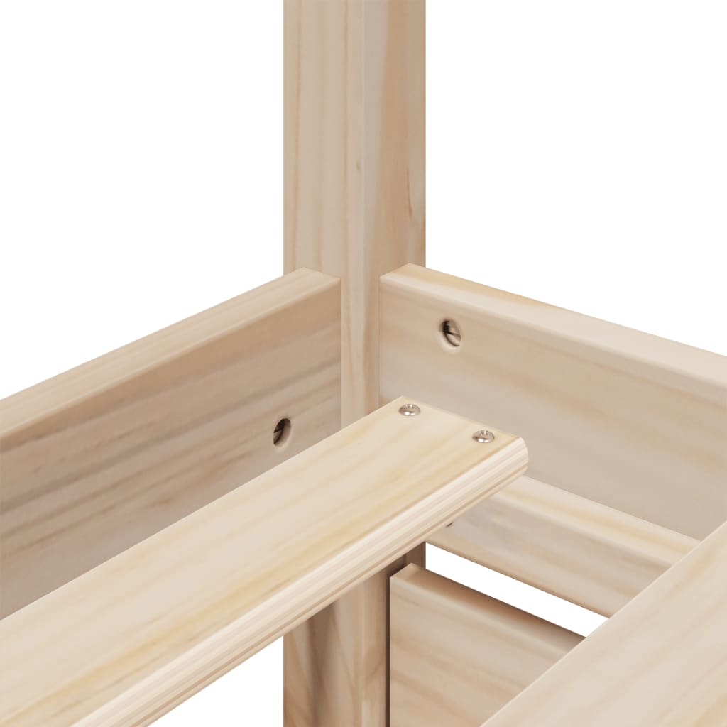 Κρεβάτι με Συρτάρια και Στρώμα 140x200 εκ. Μασίφ Ξύλο Πεύκου - Pakobazaar