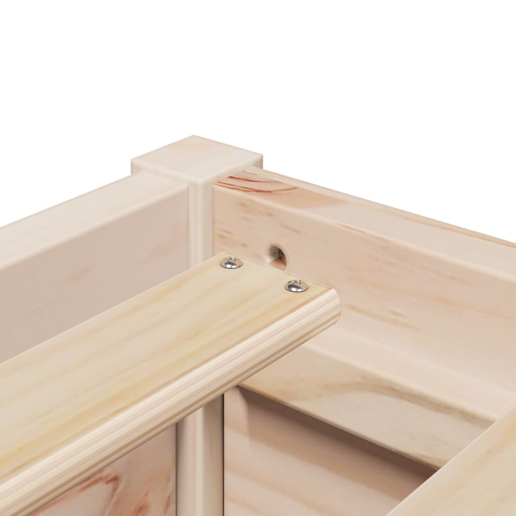 Κρεβάτι με Στρώμα 90x190 εκ Μασίφ Ξύλο Πεύκου - Pakobazaar