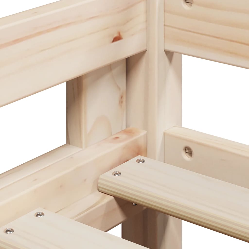 Υπερυψ. Κρεβάτι 90x200 εκ. Μασίφ Πεύκο με Σκάλα / Οροφή