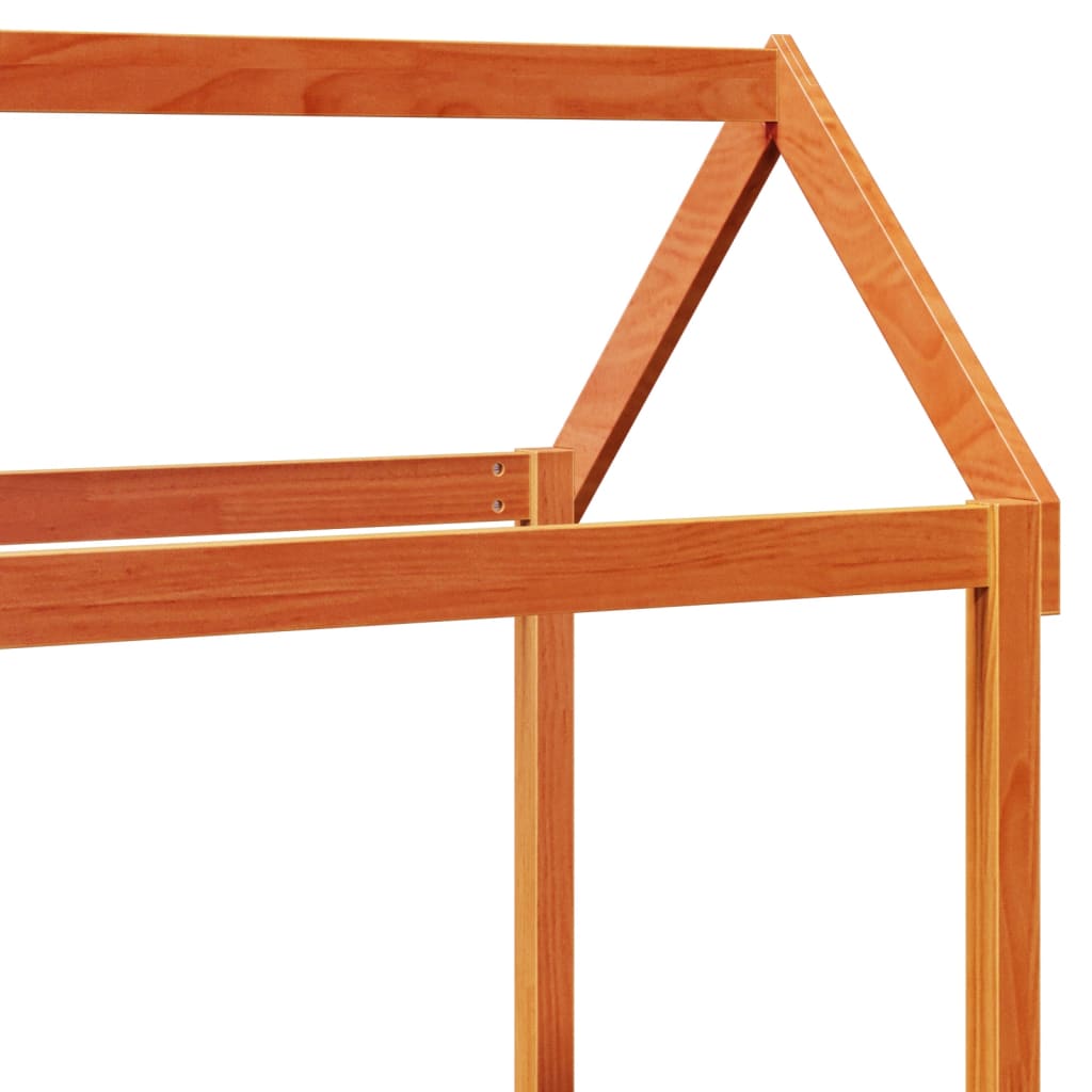 Καναπές Κρεβάτι με Οροφή Καφέ Κεριού 90x200εκ Μασίφ Ξύλο Πεύκου