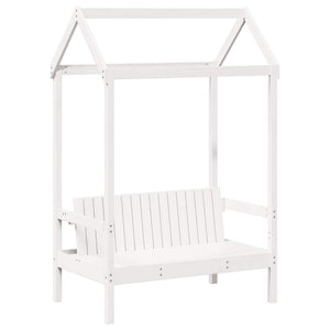Καναπές Κρεβάτ Σετ με Οροφή Λευκός 80x200 εκ. Μασίφ Ξύλο Πεύκου