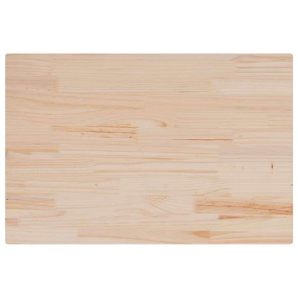 Επιφάνεια Τραπεζιού Ορθογώνια 80x50x1,7 εκ. Μασίφ Ξύλο Πεύκου