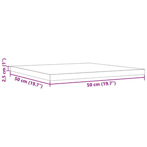 Επιφάνεια Τραπεζιού Τετράγωνη 50x50x2,5 εκ. Μασίφ Ξύλο Πεύκου