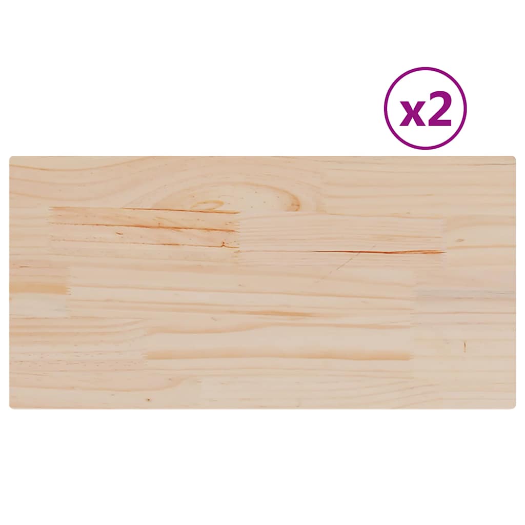 Επιφάνειες Τραπεζιού Ορθογώνιες 2 τεμ. 70x35x2,5 εκ Μασίφ Πεύκο