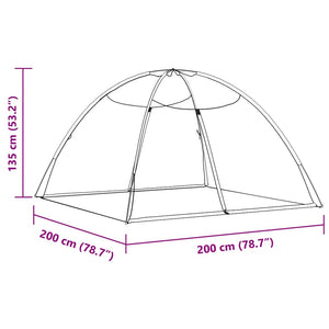 Κουνουπιέρα Mongolia με Πόρτες 200Δίχτυ Μαύρη 200x200x135 εκ.