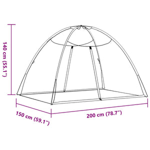 Κουνουπιέρα Mongolia με Πόρτες 200 Δίχτυ Λευκό 200x150x140 εκ. - Pakobazaar