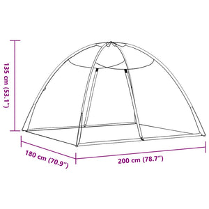 Κουνουπιέρα Mongolia με Πόρτες 200 Δίχτυ Λευκό 200x180x135 εκ.