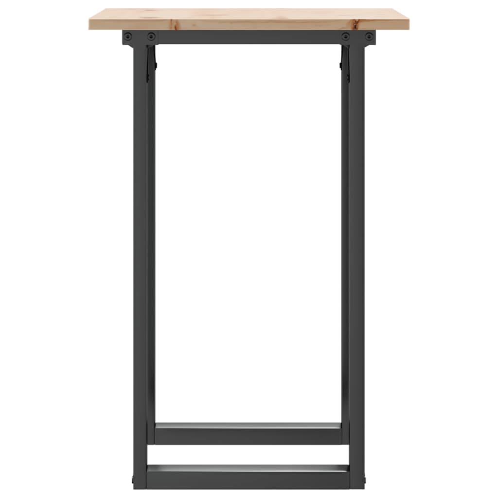 Τραπέζι Τραπεζαρίας Πλαίσιο Ο50x50x75εκ Μασίφ Πεύκο/Ατσάλι