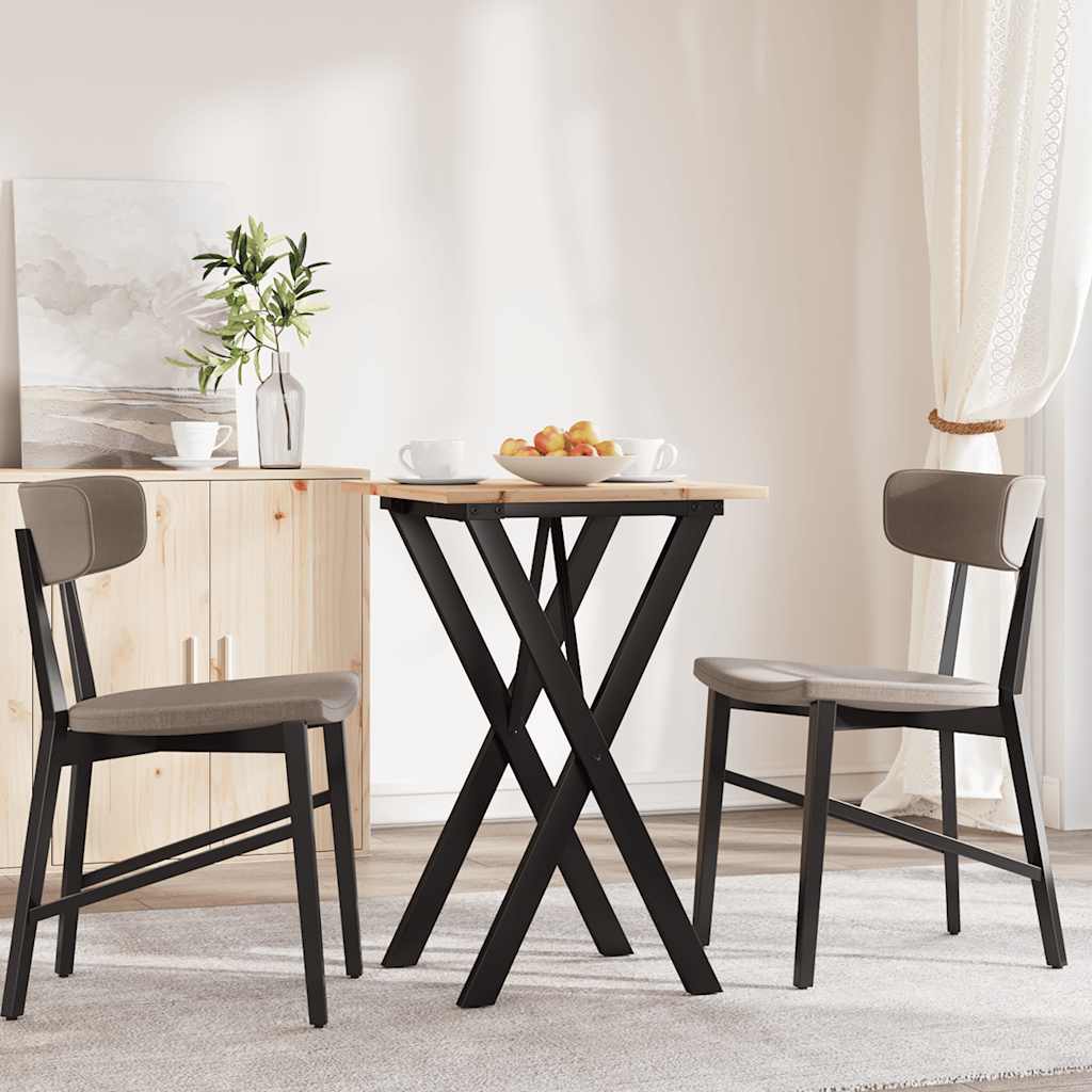 Τραπέζι Τραπεζαρίας Πλαίσιο Χ50x50x75εκ Μασίφ Πεύκο/Ατσάλι