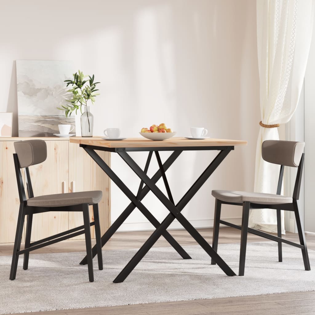 Τραπέζι Τραπεζαρίας Πλαίσιο X Μασίφ Πεύκο/Ατσάλι - Pakobazaar