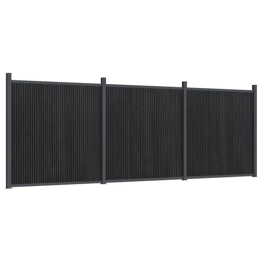 Πάνελ Περίφραξης Γκρι 526 x 186 εκ. από WPC - Pakobazaar