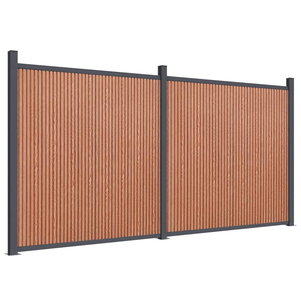 Πάνελ Περίφραξης Καφέ 353 x 186 εκ. από WPC - Pakobazaar