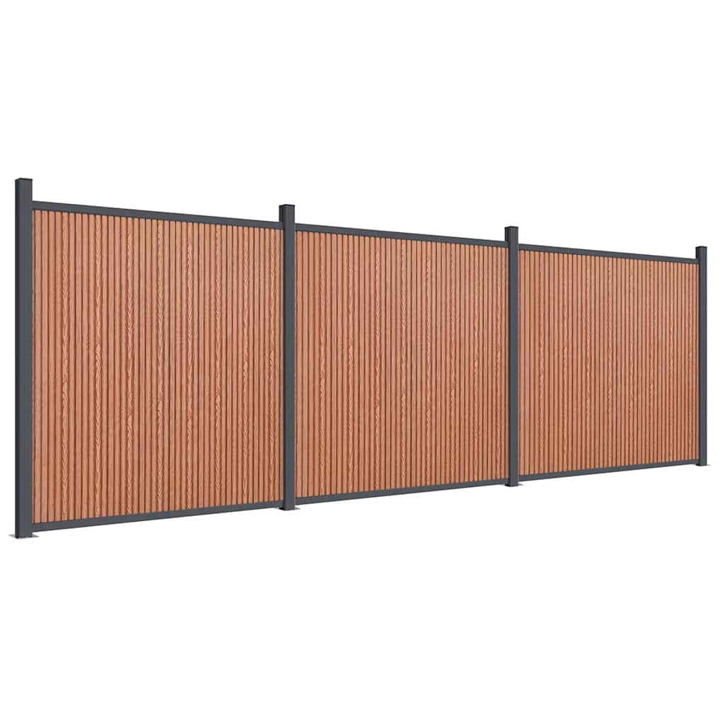 Πάνελ Περίφραξης Καφέ 526 x 186 εκ. από WPC - Pakobazaar