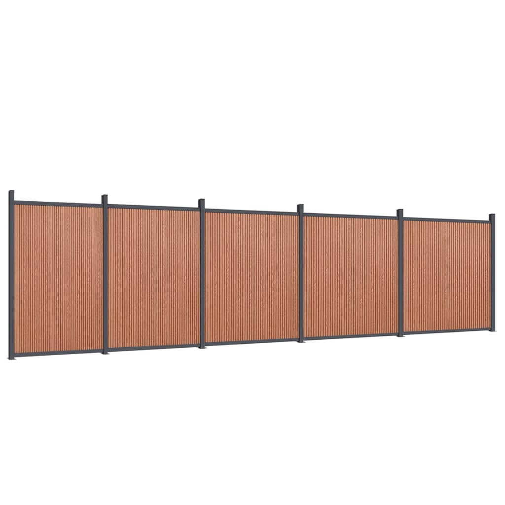 Πάνελ Περίφραξης Καφέ 872 x 186 εκ. από WPC - Pakobazaar