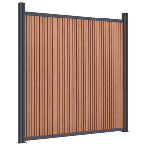 Πάνελ Περίφραξης Καφέ 872 x 186 εκ. από WPC - Pakobazaar