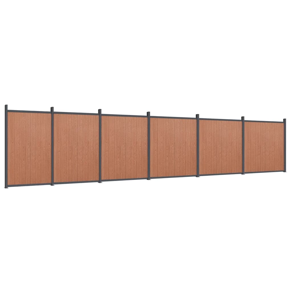 Πάνελ Περίφραξης Καφέ 1045 x 186 εκ. από WPC - Pakobazaar