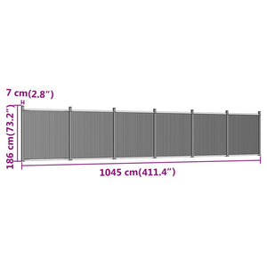 Πάνελ Περίφραξης Καφέ 1045 x 186 εκ. από WPC - Pakobazaar
