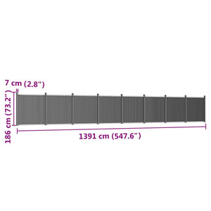 Πάνελ Περίφραξης Καφέ 1391 x 186 εκ. από WPC - Pakobazaar