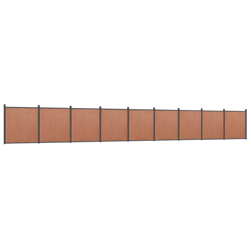 Πάνελ Περίφραξης Καφέ 1564 x 186 εκ. από WPC - Pakobazaar